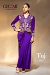 Taj By Gulzar Crepe Beautiful Beads Work Online Designer Indo Westerns Wholesale
